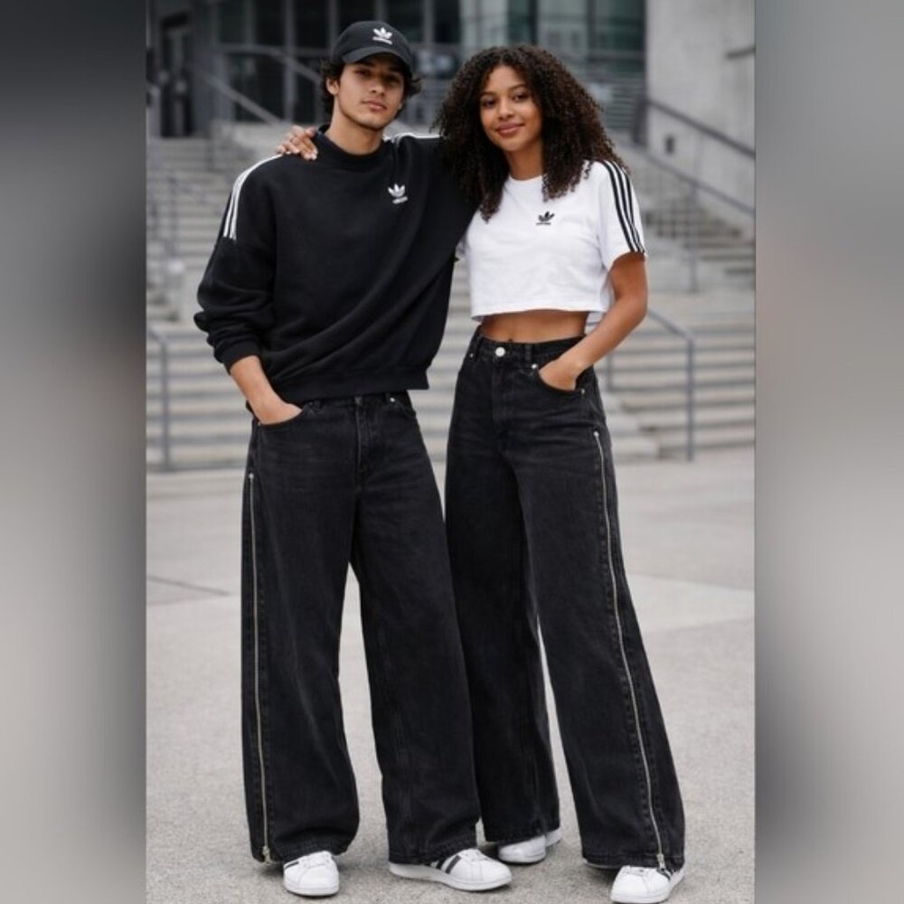 Adidas Adilenium Season 3 Zip Washed Denim Pants 28 - Picture 3 of 14